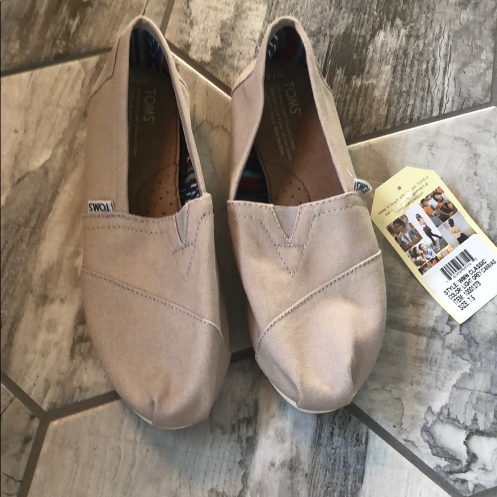TOMS tan shoes